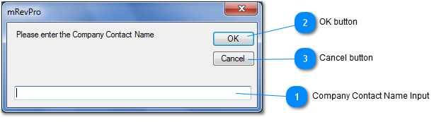 mRevPro Company Contact Name Input