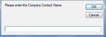1. Company Contact Name Input