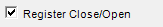 13. Register Close/Open checkbox