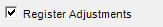 14. Register Adjustments checkbox