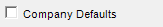 22. Company Defaults checkbox