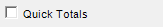 25. Quick Totals checkbox