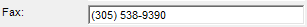 10. Fax number Field