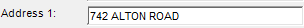 3. Address 1 Field