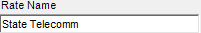 5. Rate name Field