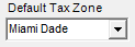 9. Default Tax Zone Drop down Field