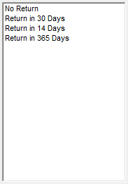 1. Return Entry Listbox