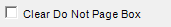 3. Clear Do Not Page Box check