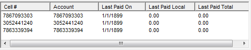 6. Customer Payment Information Listbox