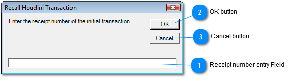 Recall Houdini Transaction window