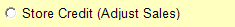 8. Store Credit (Adjust Sales) option