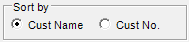 6. Sort by Radio button options