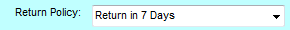 7. Return Policy Entry Dropdown