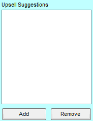 8. Upsell Suggestions list
