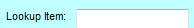 2. Lookup Item Entry Search Field