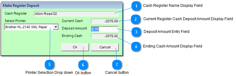 Make Register Deposit