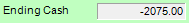 4. Ending Cash Amount Display Field