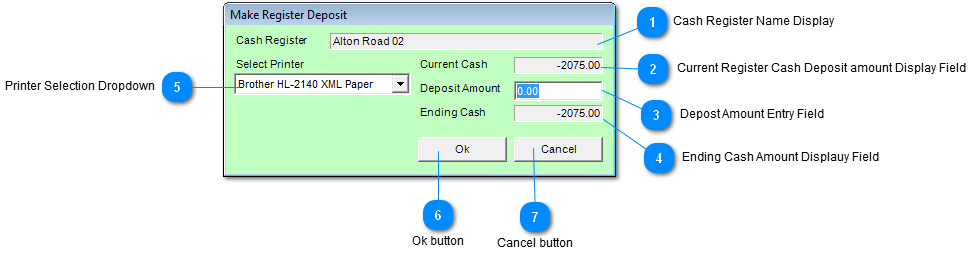 Make Register Deposit