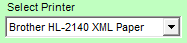5. Printer Selection Dropdown