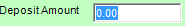3. Depost Amount Entry Field