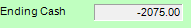 4. Ending Cash Amount Displauy Field