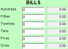 4. Bills Count entry Field