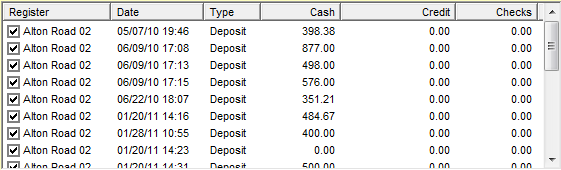 1. Store Register(s) List